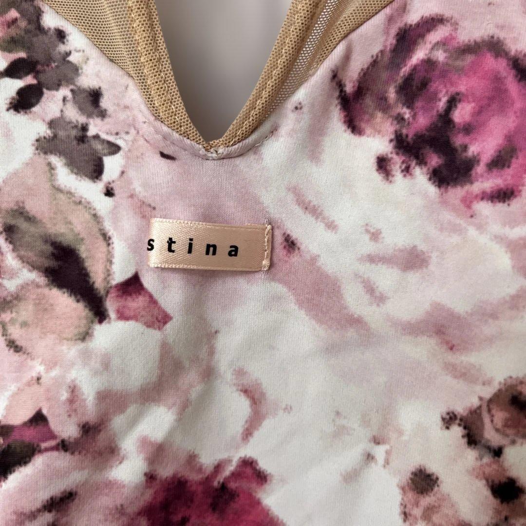 stina フラワープリント レオタードJr.サイズ130〜140