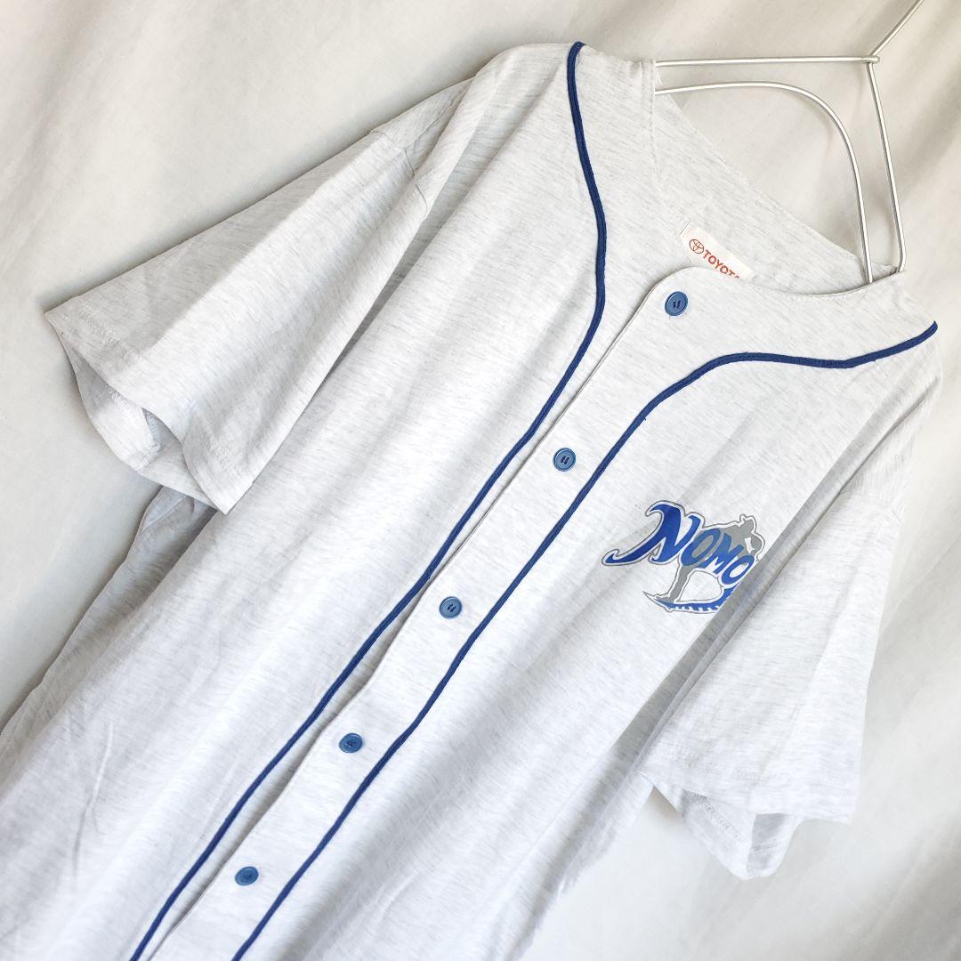 90s NOMO × TOYOTA ベースボールシャツ 野球 企業 野茂英雄
