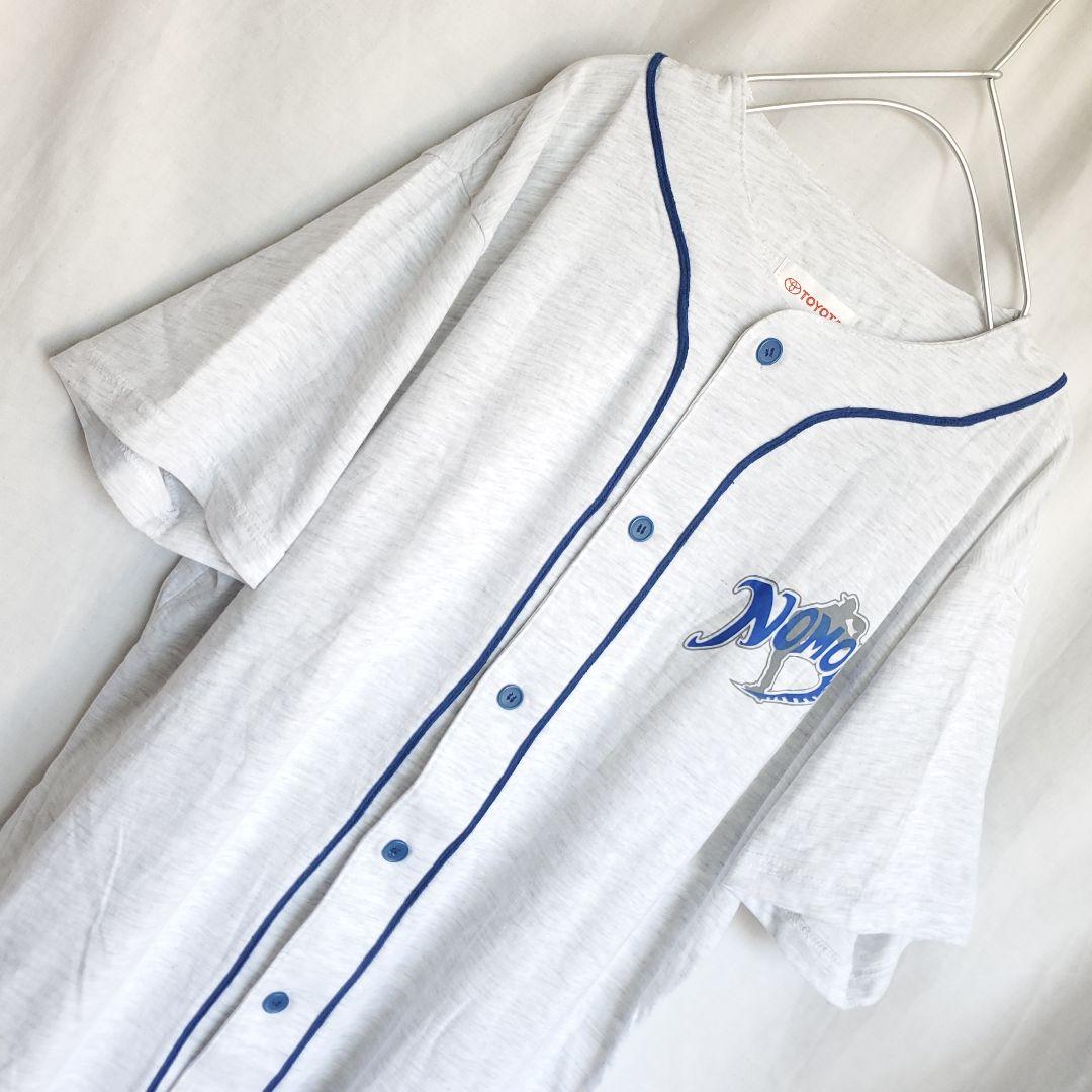 90s NOMO × TOYOTA ベースボールシャツ 野球 企業 野茂英雄