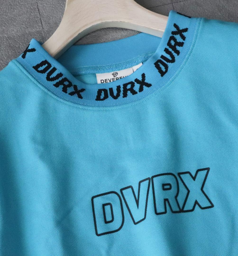 新品【デヴァロー ゴルフ】 Rib モックネッククロコTシャツ XL
