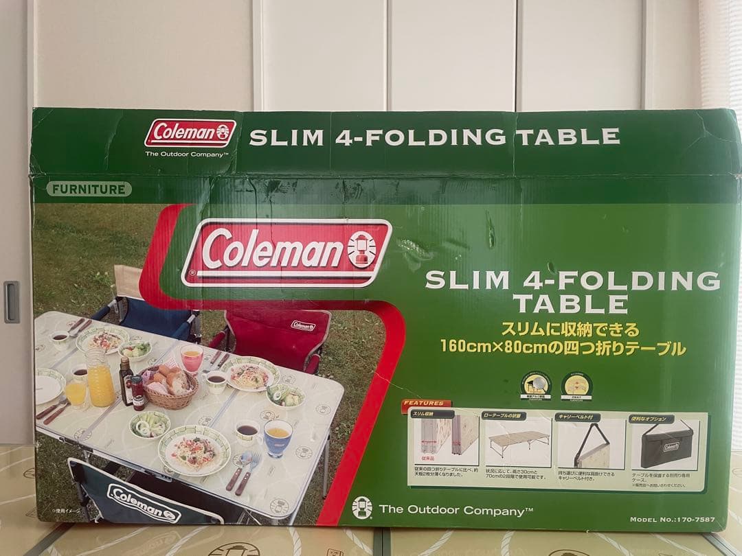 Coleman 折りたたみテーブル　160×80cm