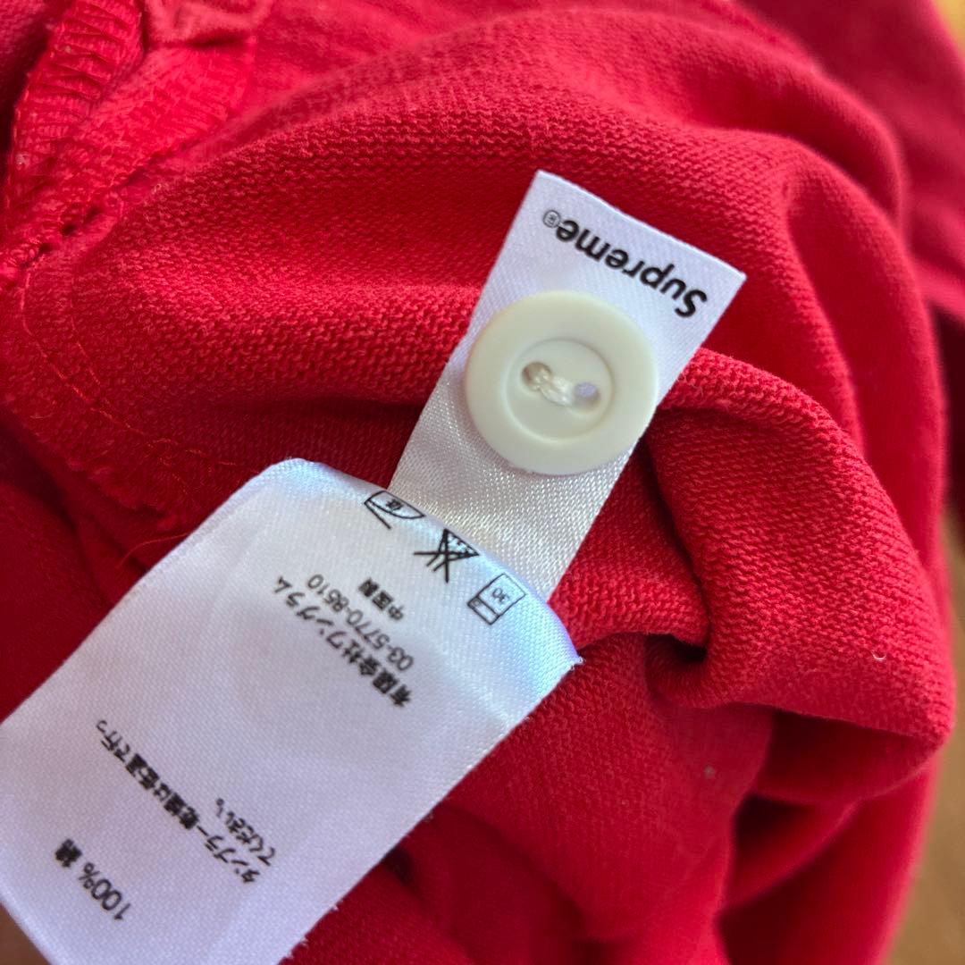 Supreme ポロシャツ M レッド　ラガーシャツ　ボックスロゴ