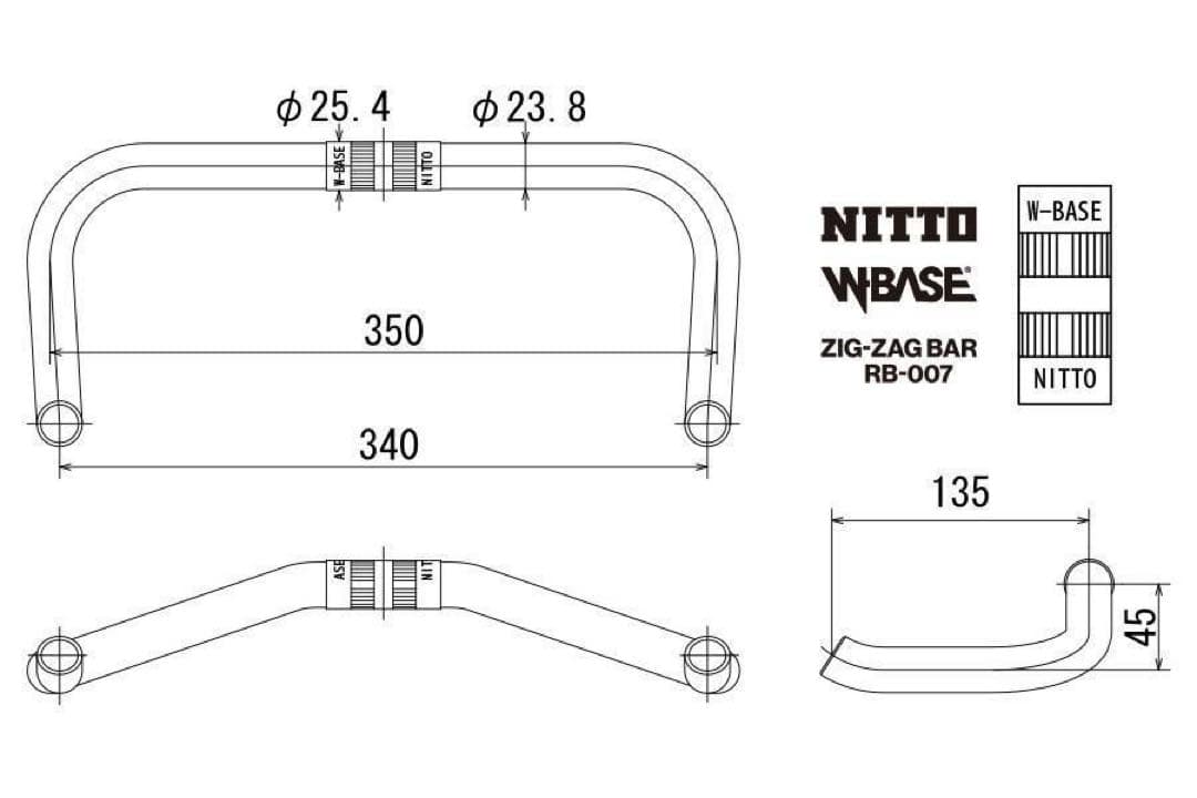 NITTO ブルホーンバー W-BASE
