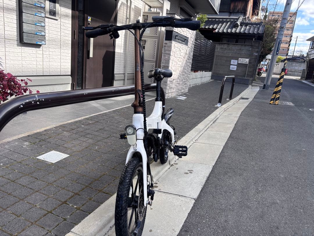 ENTREX 電動アシスト折りたたみ自転車 ホワイト