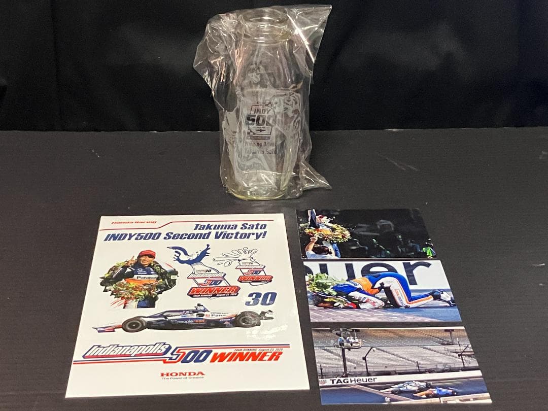 佐藤琢磨 インディ500関連グッズ16点 2020年優勝記念ミルクボトル　