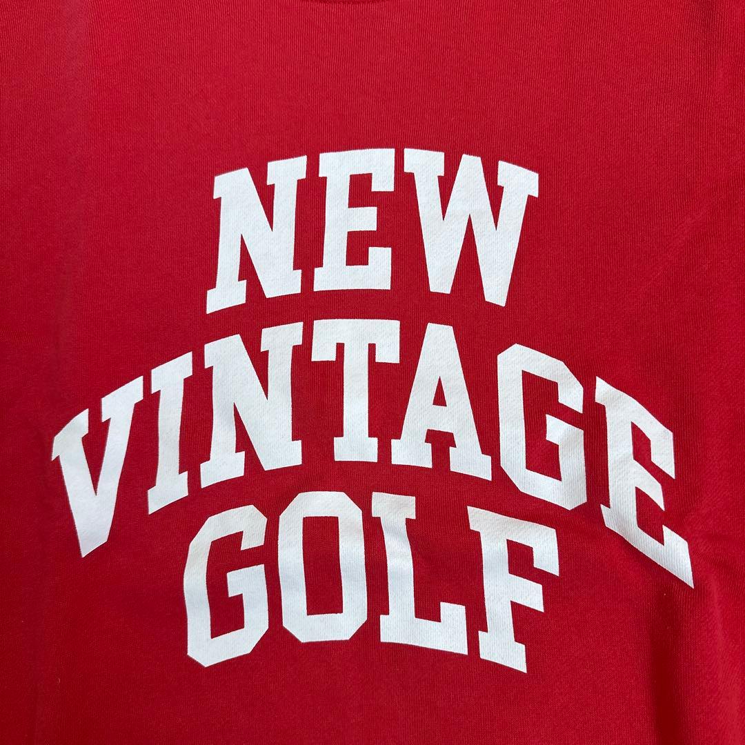 NEW VINTAGE GOLF　ロゴスウェット　XL 赤