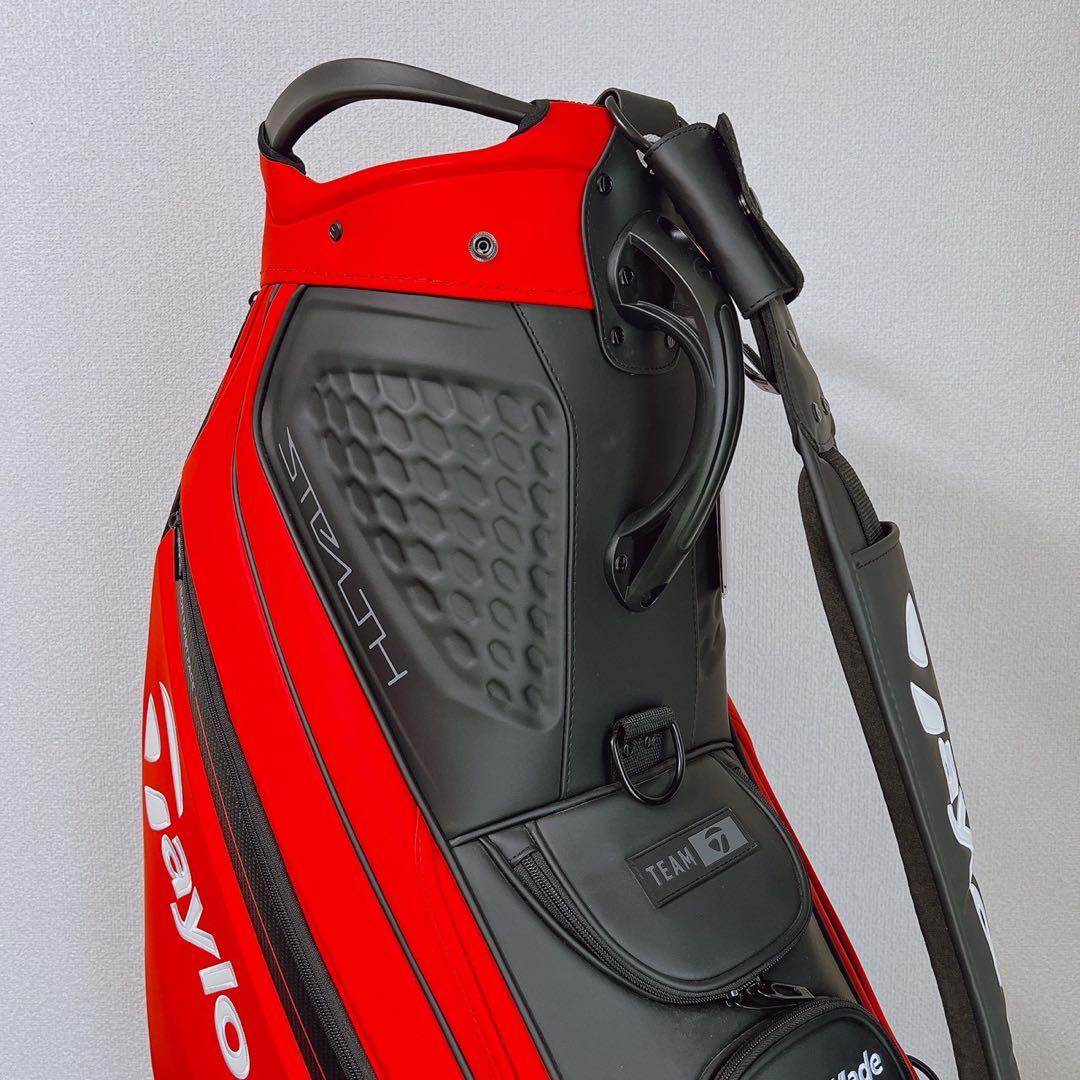 新品 テーラーメイド ステルス キャディバッグ 9.5型 ツアープロモデル 赤黒