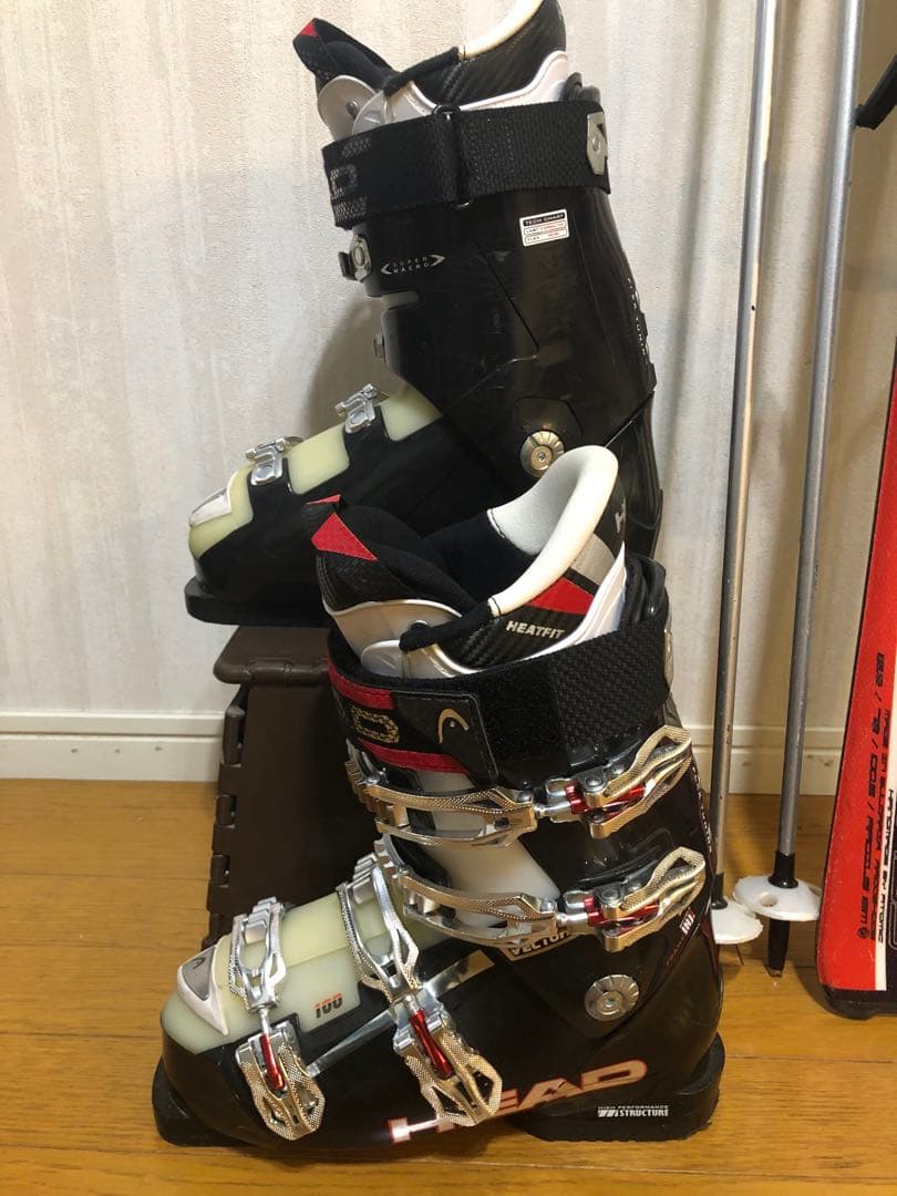 スキーセット【ブーツ&ケース付】アトミック&ヘッド　カービングスキー 160cm