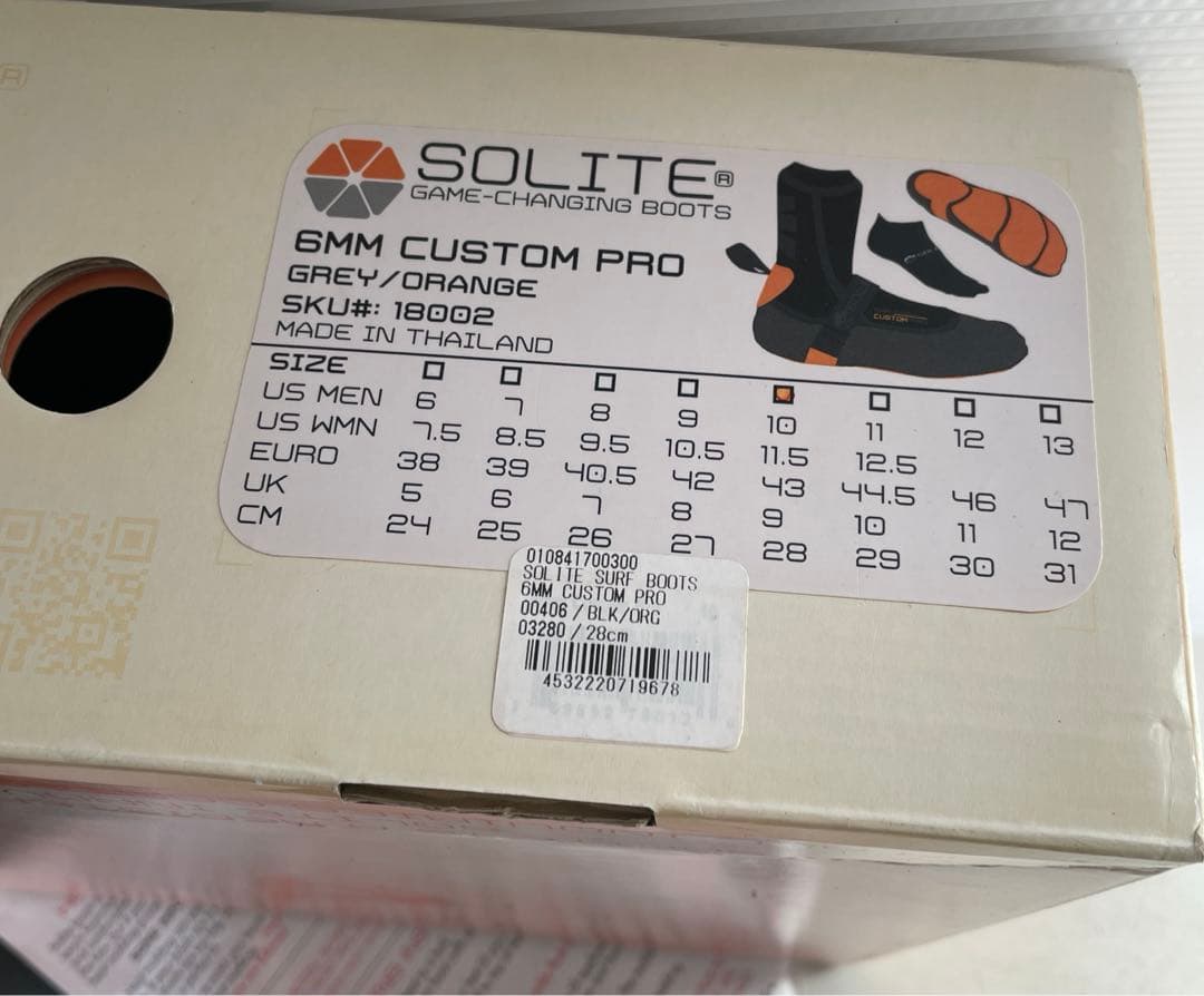 SOLITE ソライト サーフブーツ 6mm CUSTOMPRO 10 28cm