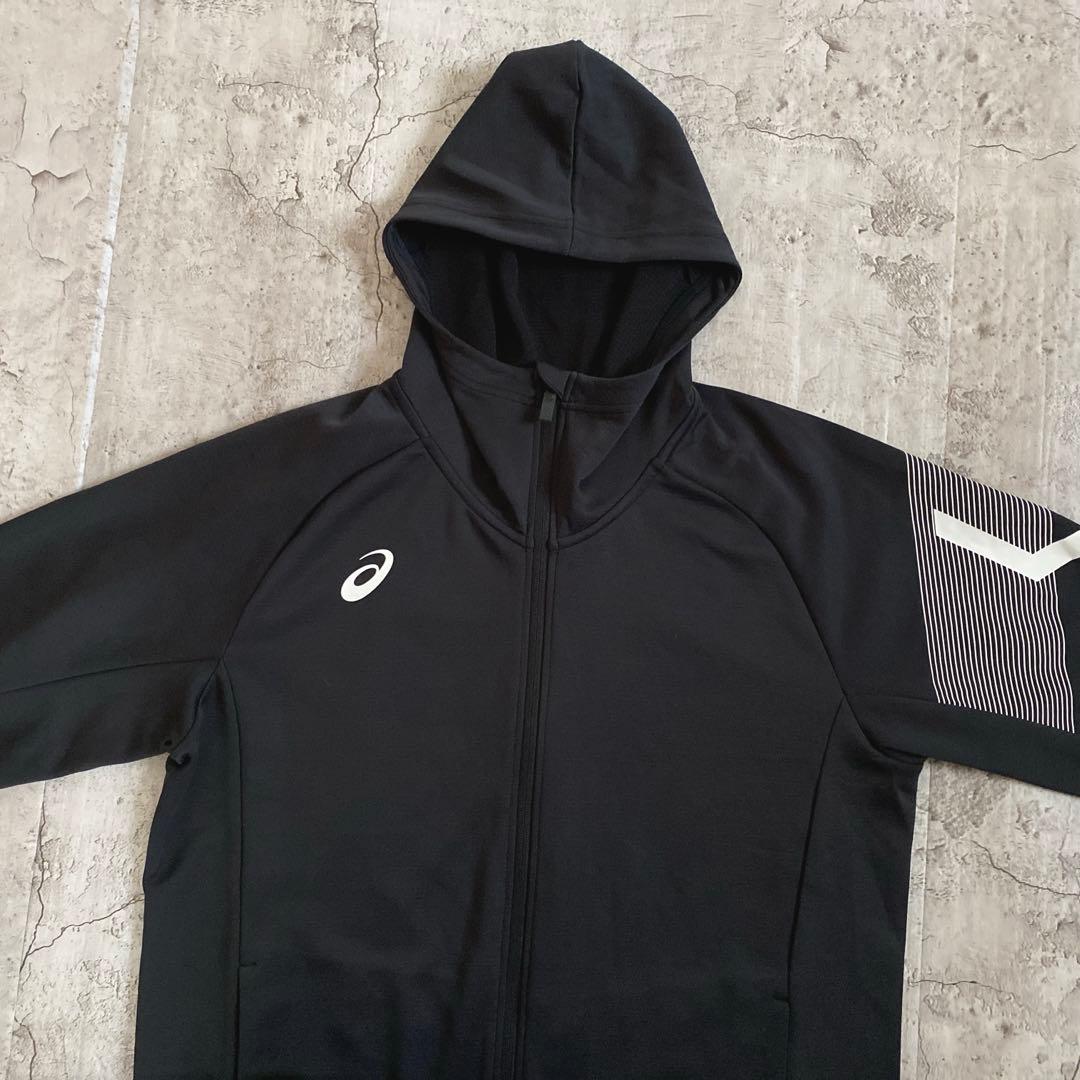 美品asics LIMOスウェットフルジップフーディー