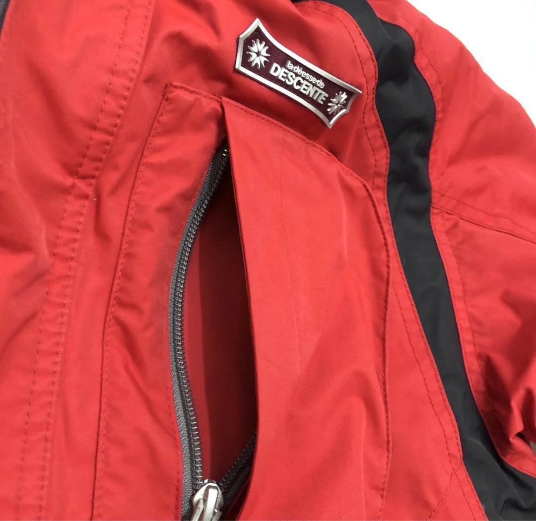 DESCENTE デサント スキーウェア 上下セット 赤 9号 レディース