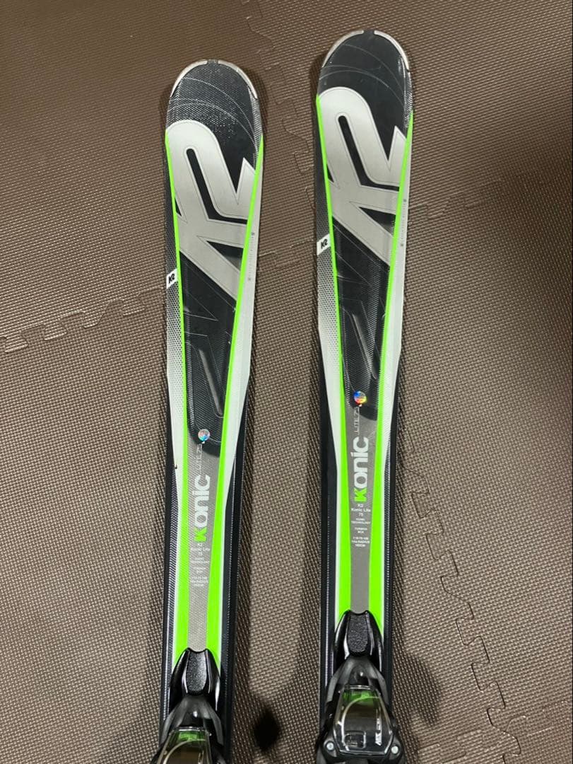 スキーセット (スキー板163cm ビンディング ブーツ28.0cm ストック)