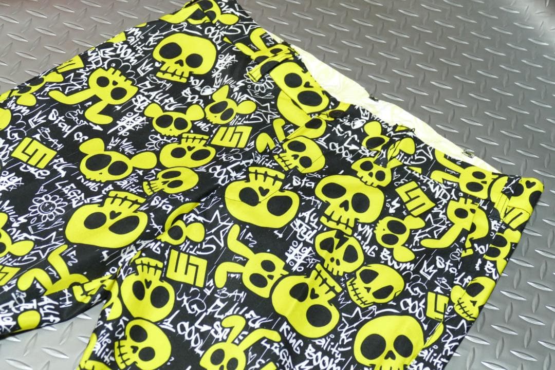 ★新品★ラウドマウスゴルフ★ストレッチツイル柄パンツ★XL★アニマルスカルズ