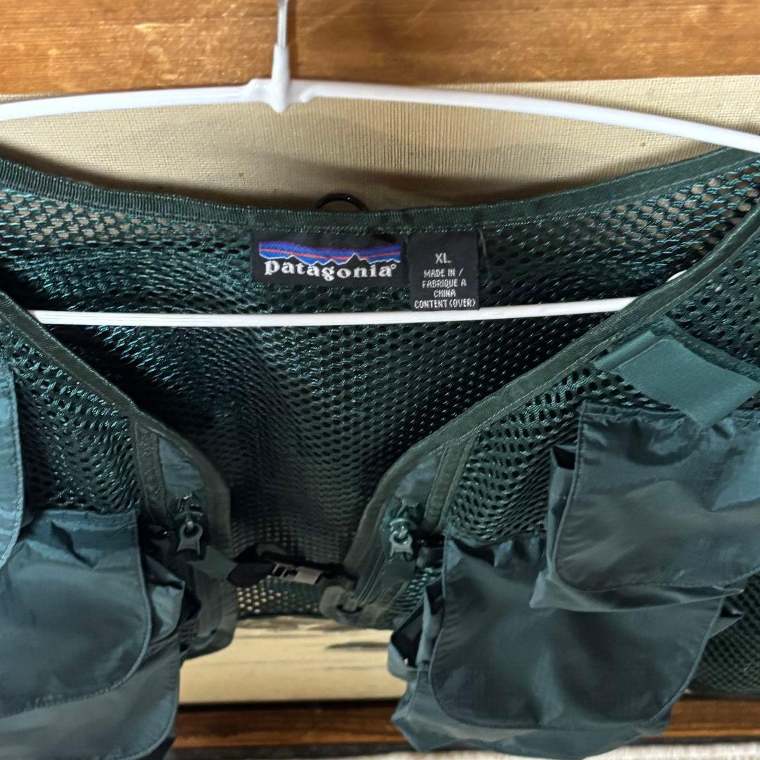 【良品】Patagonia パタゴニア フィッシングベスト ダークグリーン XL