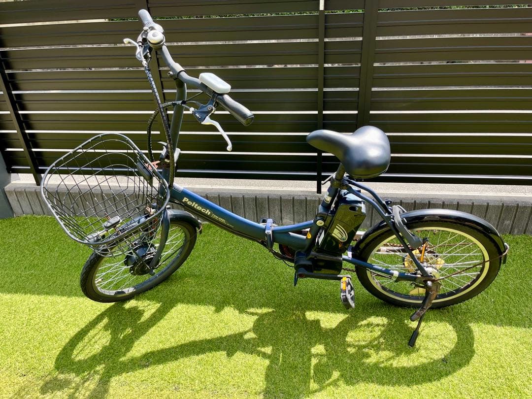 ペルテック電動アシスト自転車　TDN-206 マットネイビー　大容量12AH付き