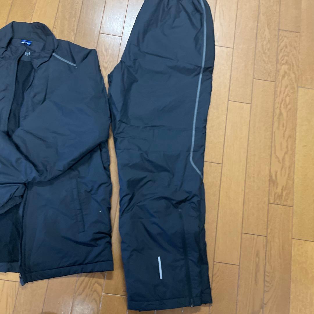 asics ウォームアップウェア L ブラック