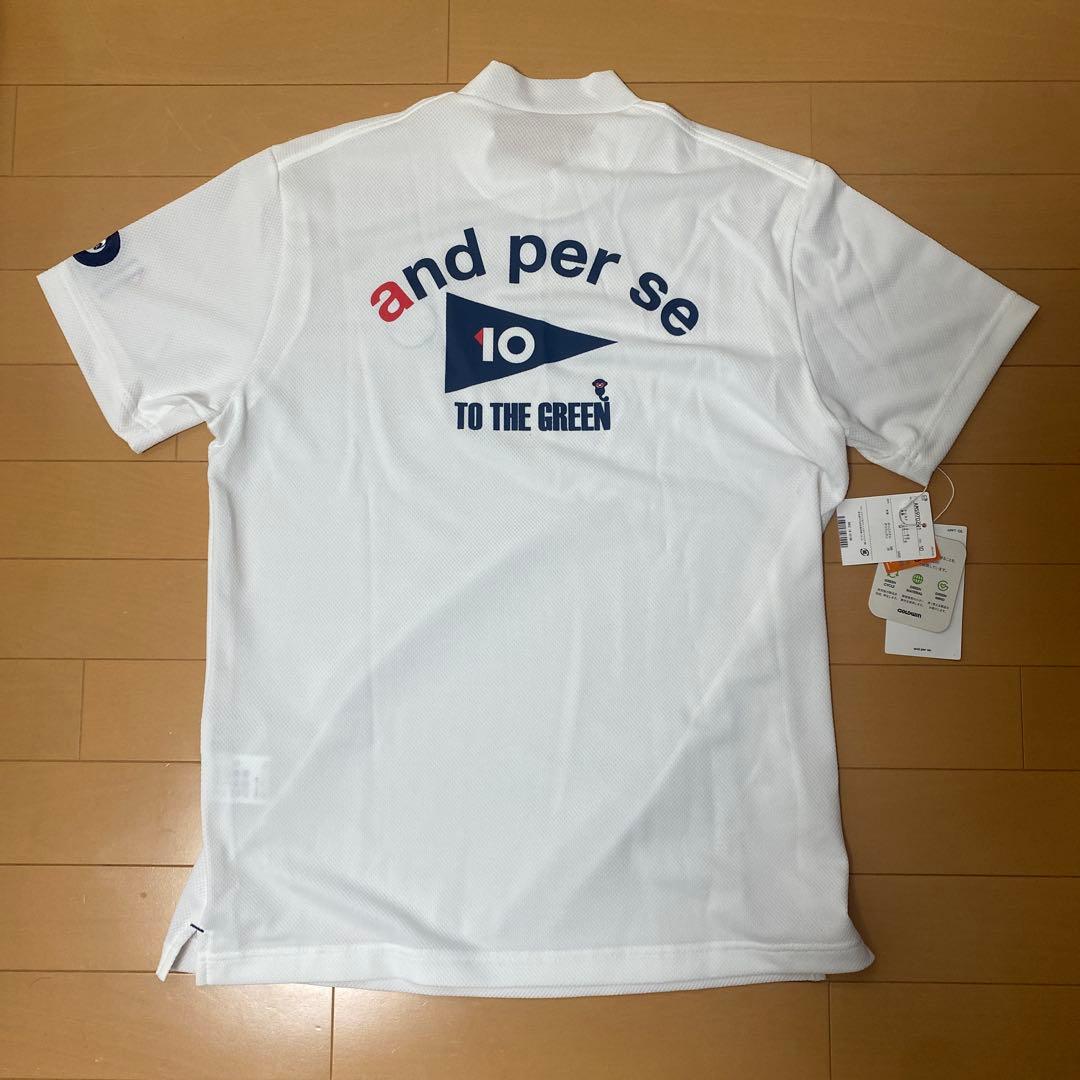 and per se モックネックシャツ　ホワイト　新品/未使用