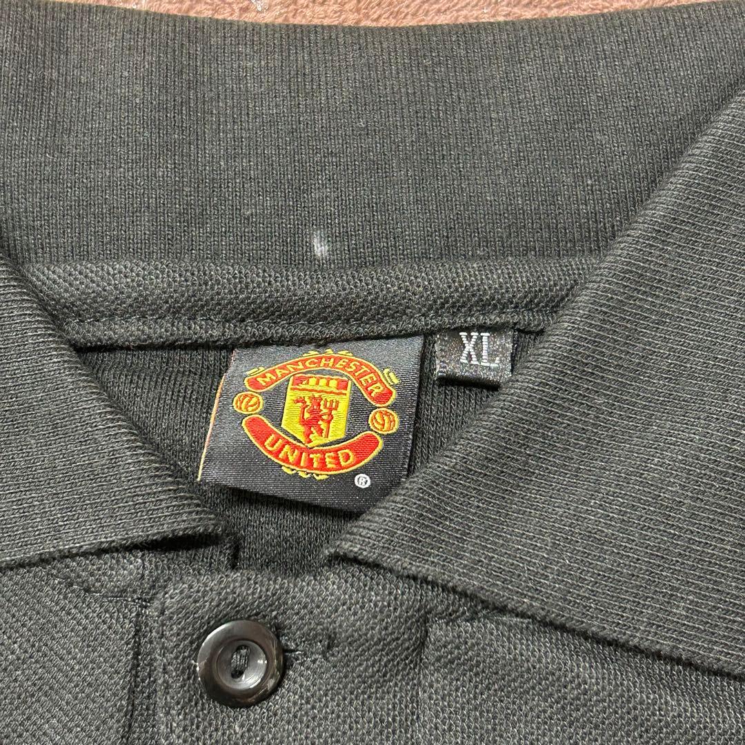 Manchester United XL ポロシャツ DHL サッカー ブラック
