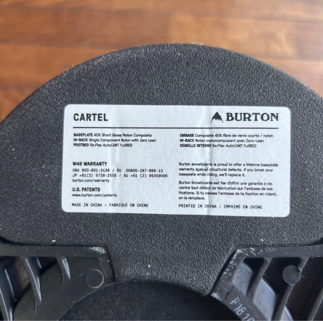 Lサイズ　BURTON バートン　カーテル ビンディング　Re:Flex
