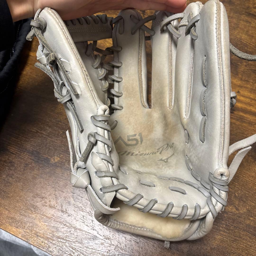 MizunoPro A51 軟式グローブ グレー 専用袋付き