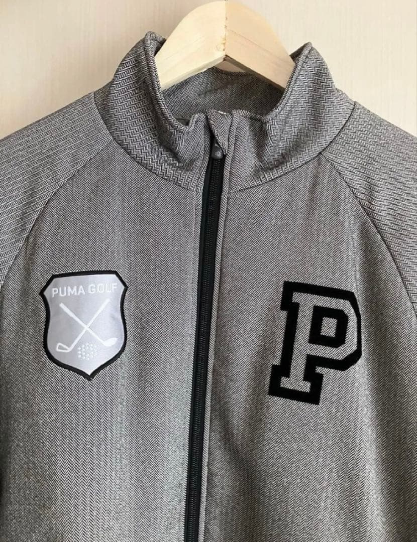PUMA GOLF プーマゴルフ フルジップ ブルゾン グレー Pロゴ