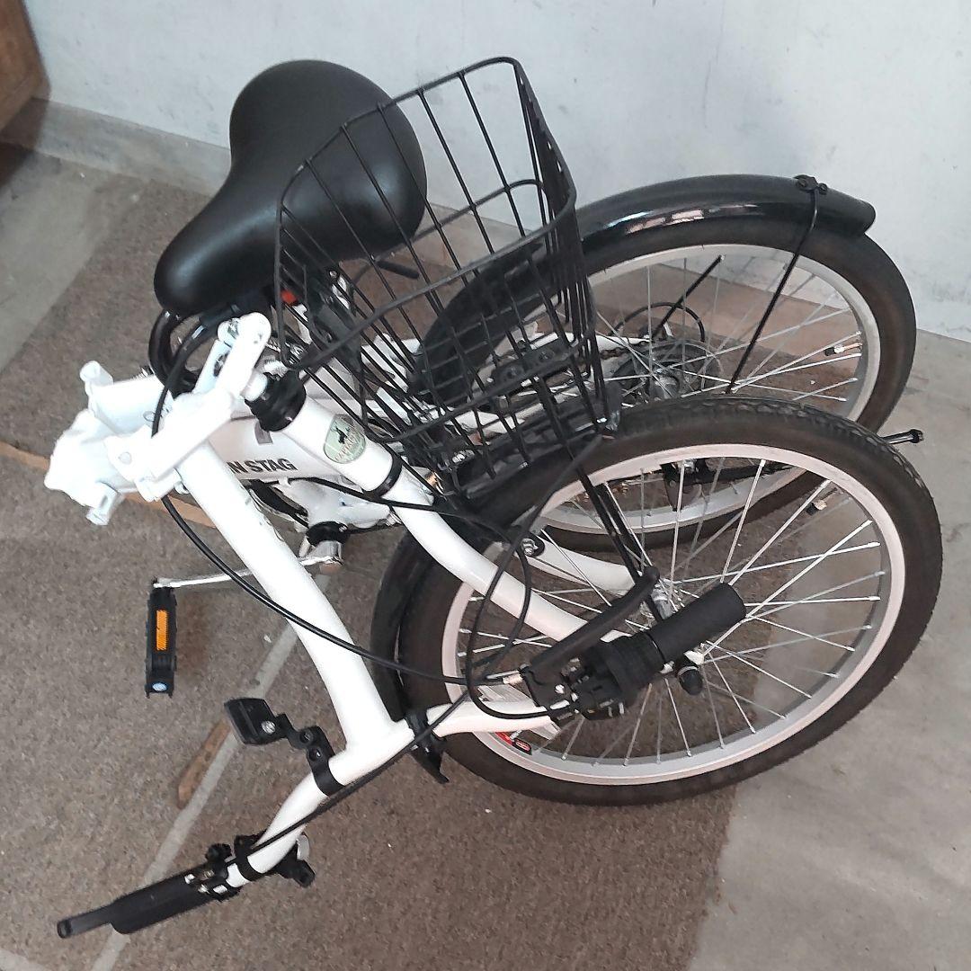 CAPTAIN STAG 折りたたみ自転車 ホワイト 20インチ 美品
