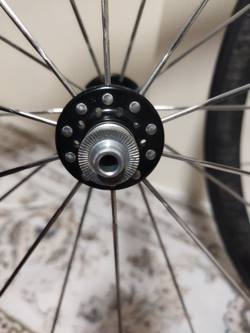 のむラボ2号　カーボンホイール　チューブラー　フロントリアセット