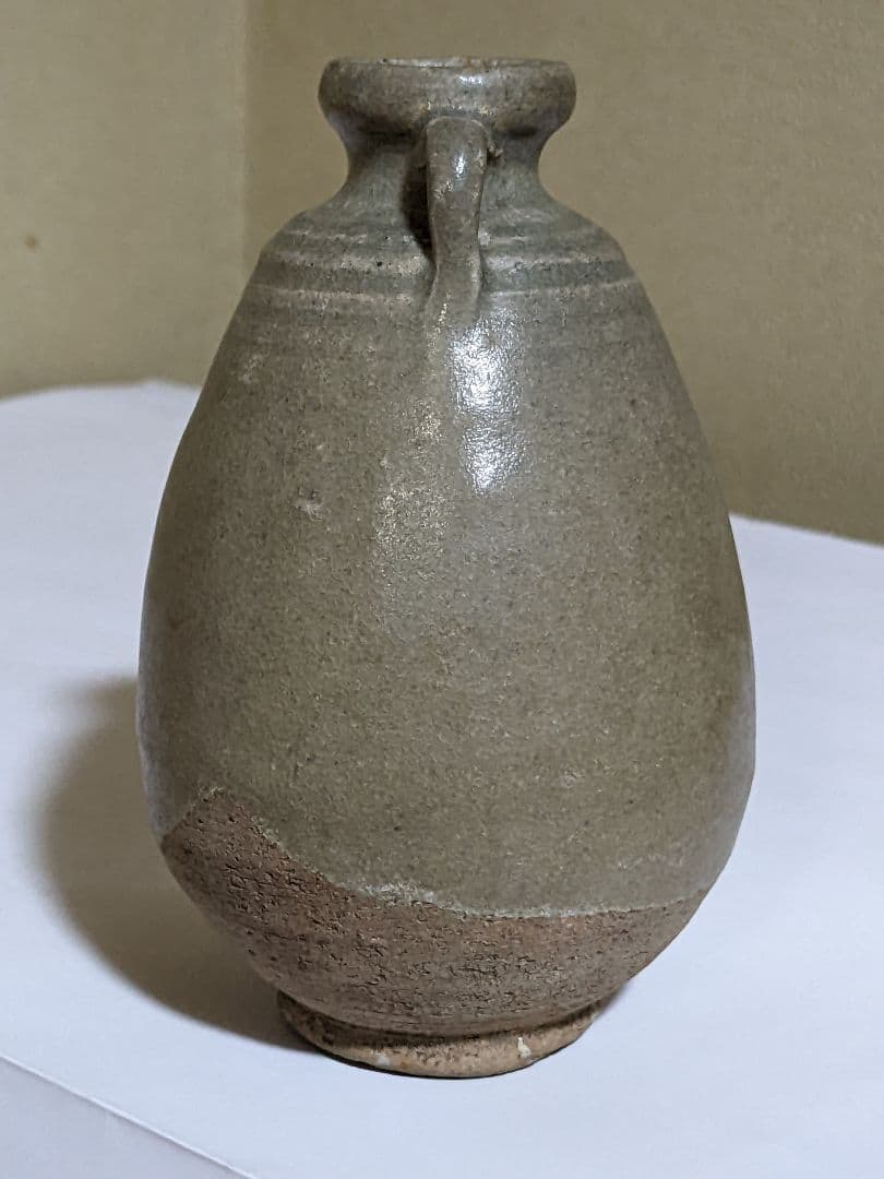 ♦中国 古玩 古陶磁 青磁 双耳 瓶 小壺 骨董品 アンティーク コレクション