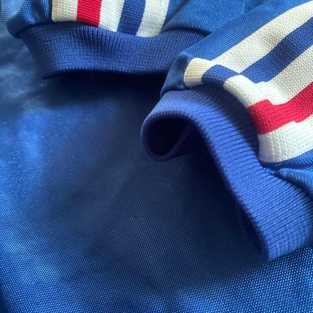 adidasトリコロールラインロングスリーブシャツL日本製