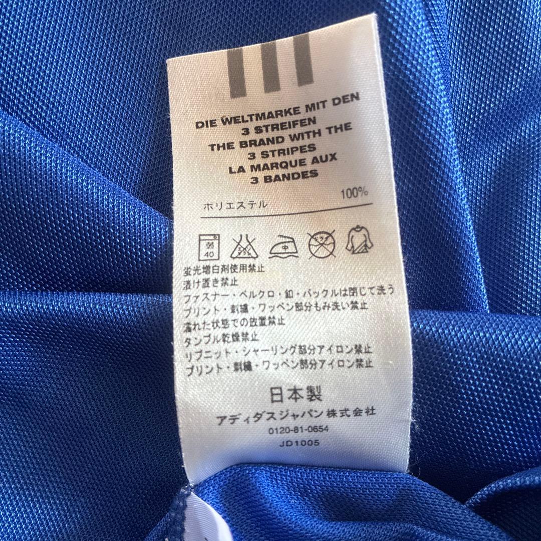 adidasトリコロールラインロングスリーブシャツL日本製