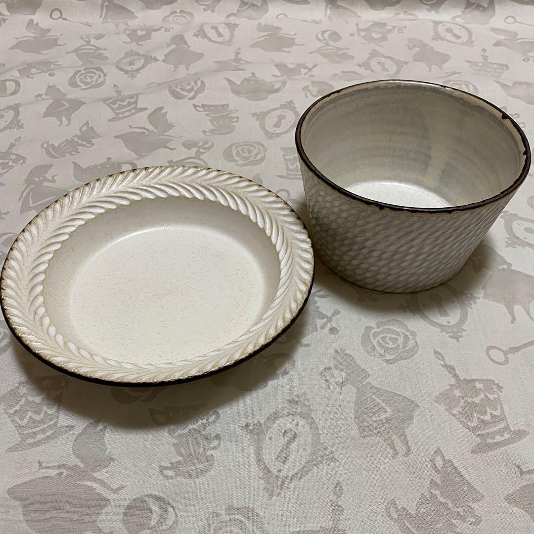 美品　はしもとさちえ　ボウル　深皿　しのぎ　リム