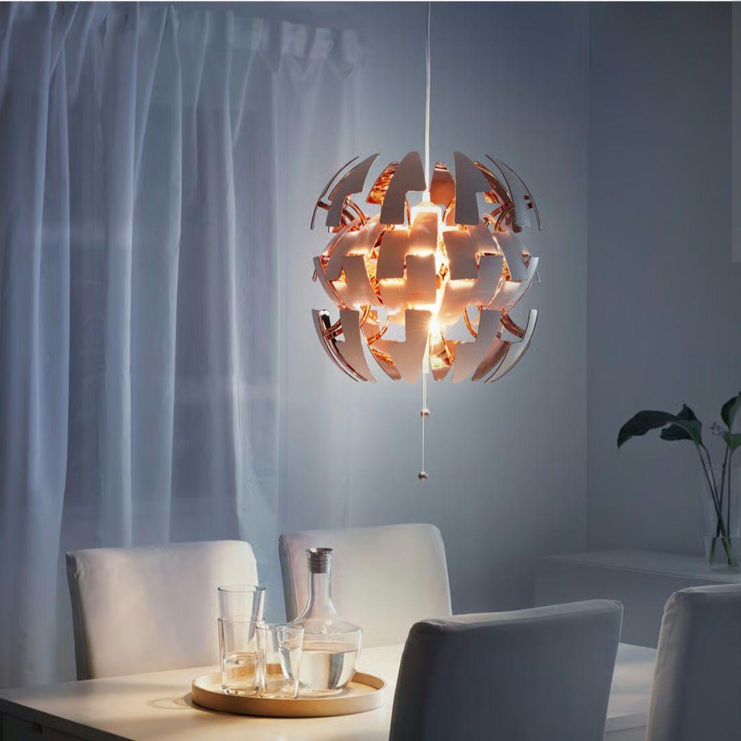 イケア　IKEA　ペンダントランプ, ホワイト/コッパーカラー, 35 cm