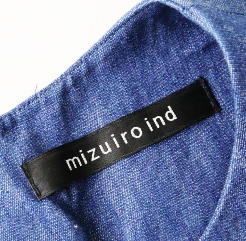 ミズイロインド mizuiro ind デニムショートベスト