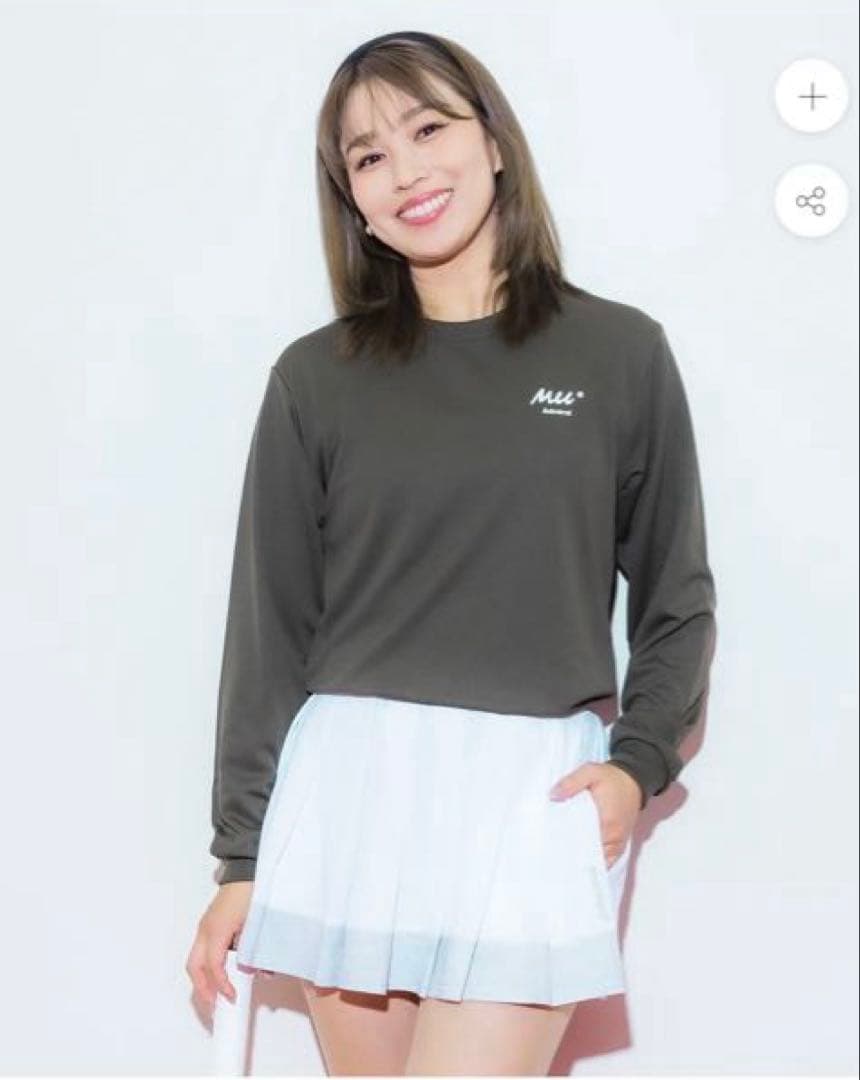 ひろ　Admiral × MU テニスウェア　宇野真彩　カーキ　M
