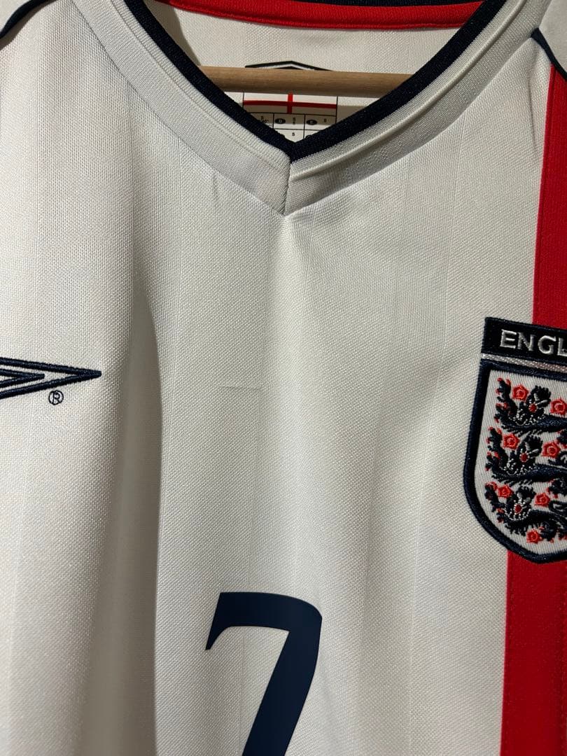 イングランド代表 7番BECKHAM 02日韓W杯 ユニフォーム Sサイズ