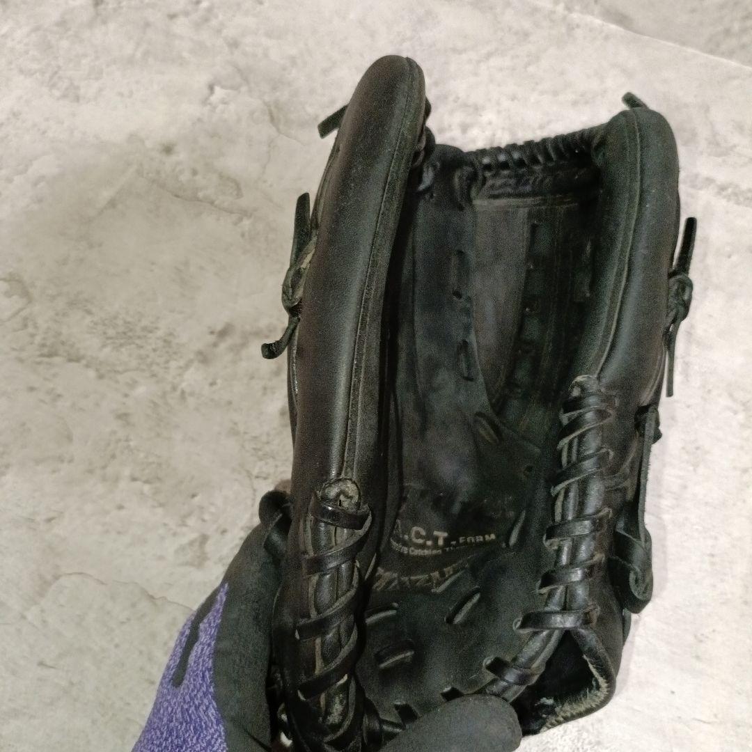 ミズノ ビューリーグ 左用軟式グローブ 旧Mラベル 青ビュー 黒