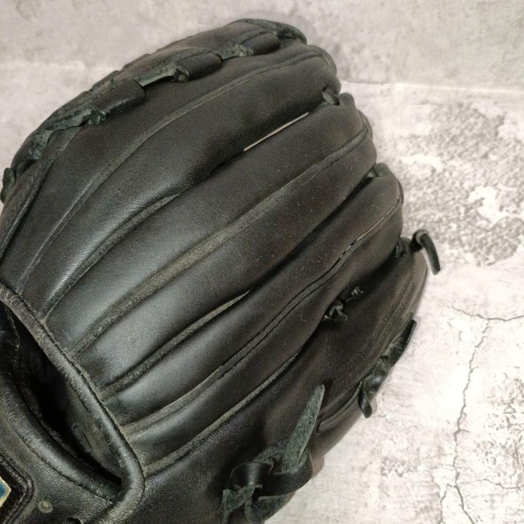ミズノ ビューリーグ 左用軟式グローブ 旧Mラベル 青ビュー 黒