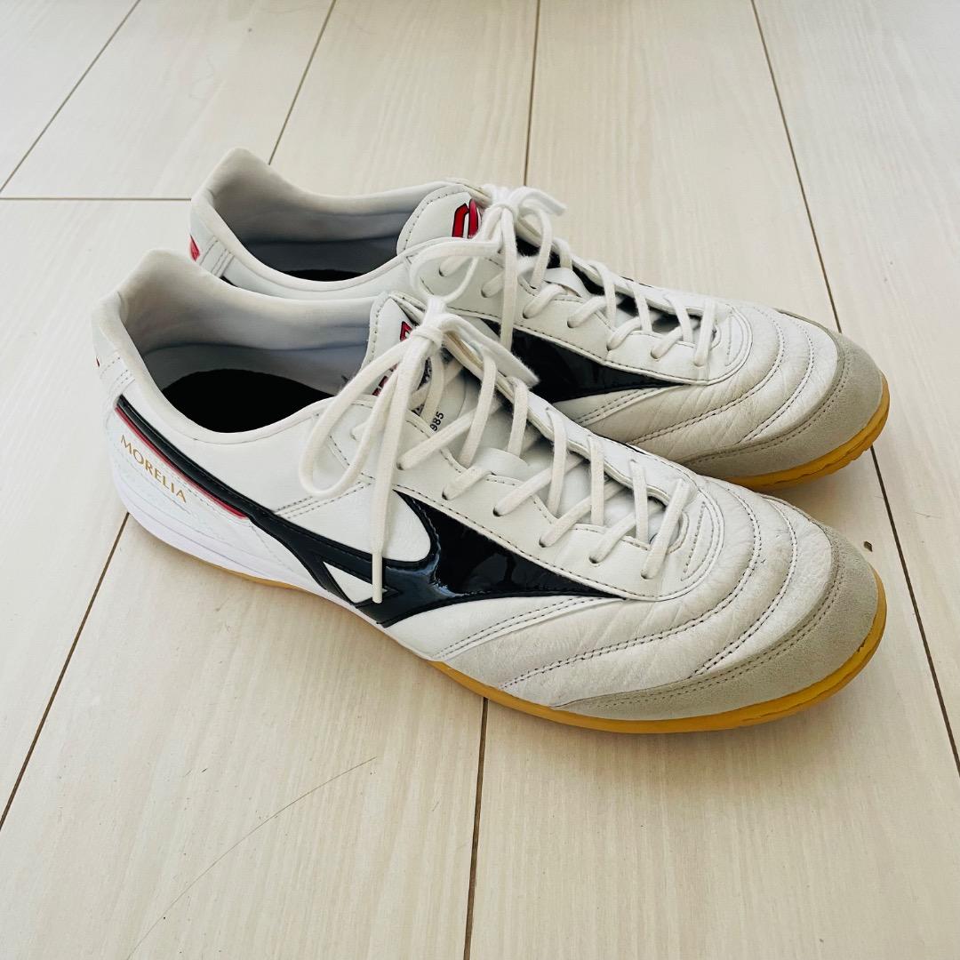 MIZUNO モレリア IN フットサル カンガルー革 白黒 28.0cm