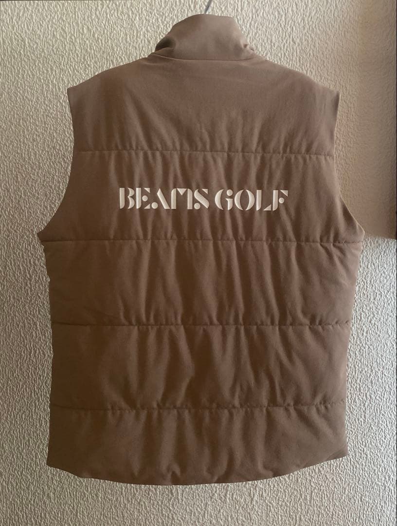 新品　 ビームスゴルフ　綿入りベスト　ベージュ