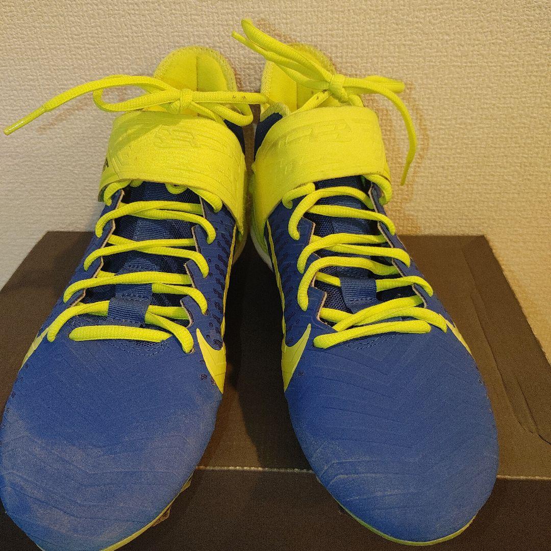 NIKE　フットボール　25.5センチ ポイント　スパイク　ブルー×イエロー