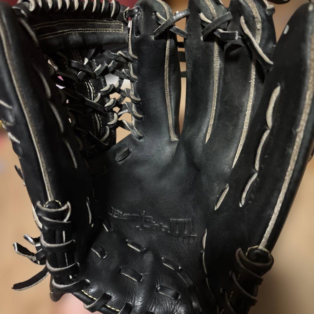Wilson ブラック 軟式グローブ ストライプデザイン