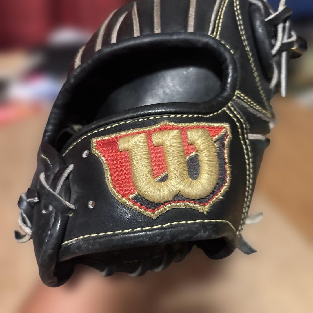 Wilson ブラック 軟式グローブ ストライプデザイン