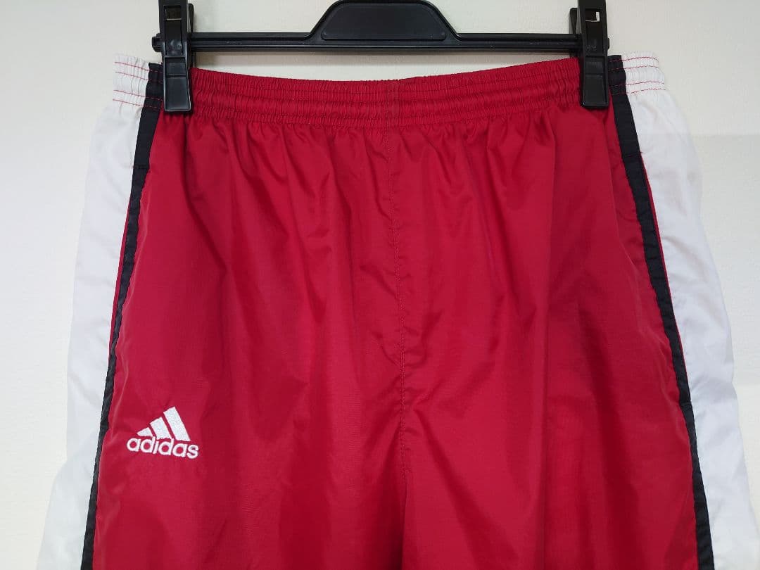 ☆ adidas トラック ナイロン パンツ レアカラー ビッグシルエット L