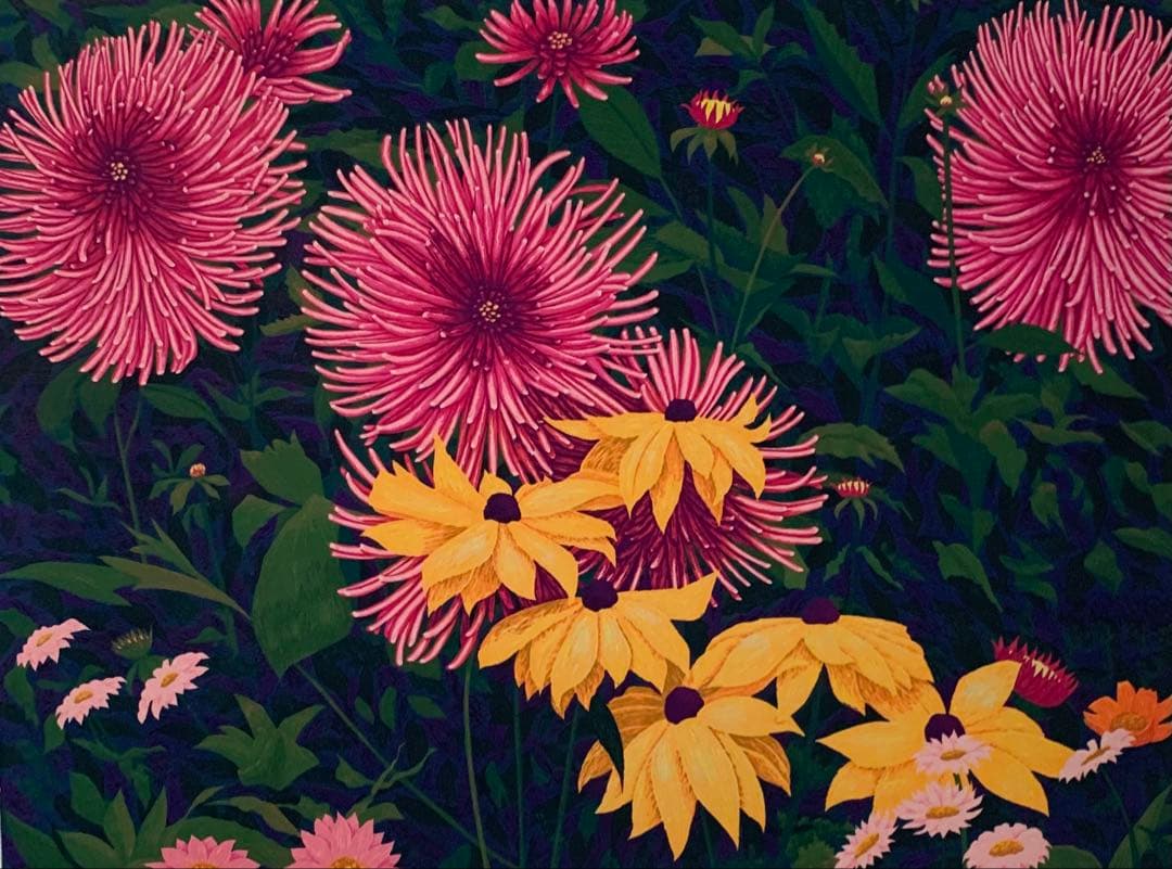 花 絵画 （O）