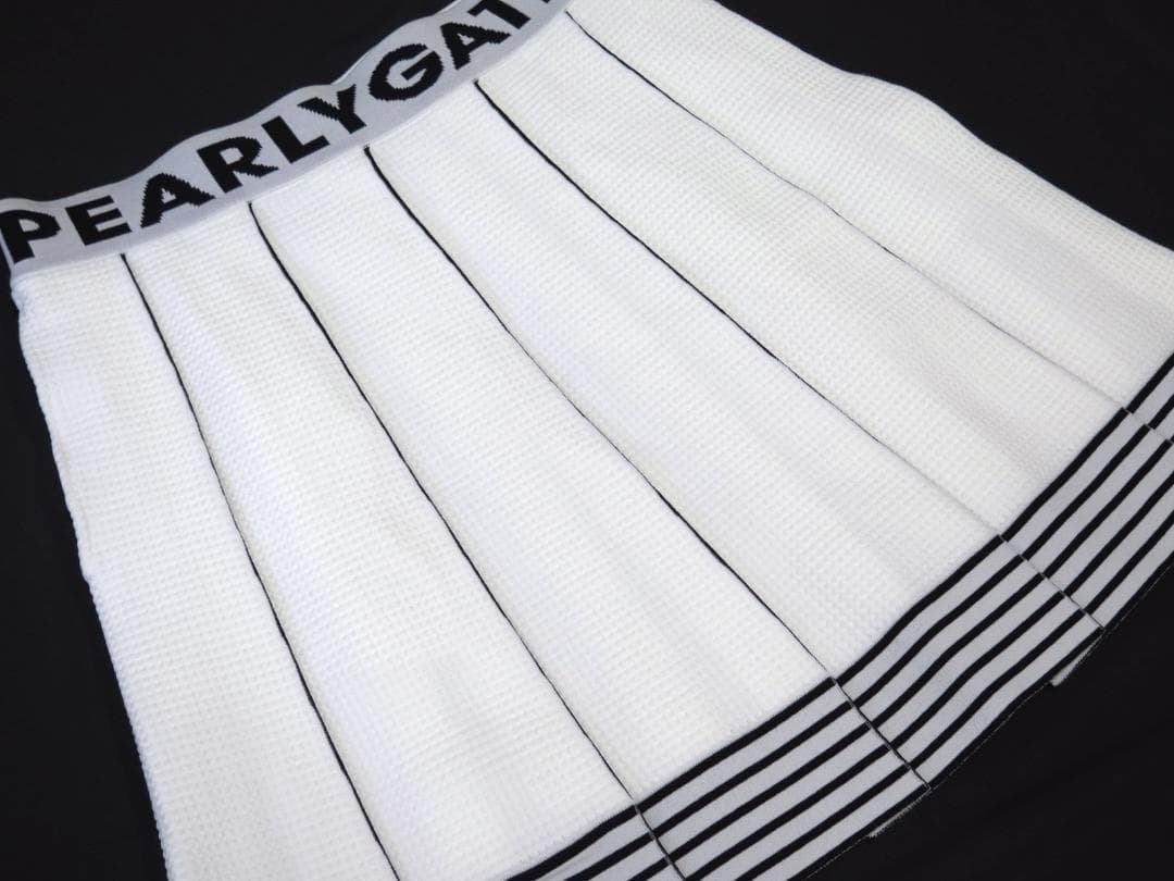 【専用】新品● パーリーゲイツ ●ワッフル素材　プリーツスカート　ホワイト/S