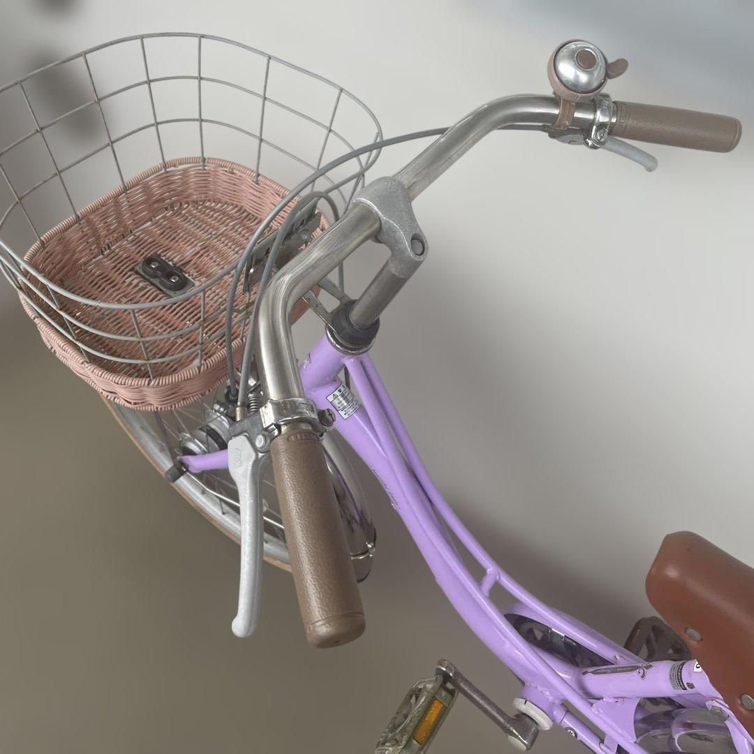 【岡山市引き取り限定】20インチ自転車 女の子　ラベンダー アサヒ