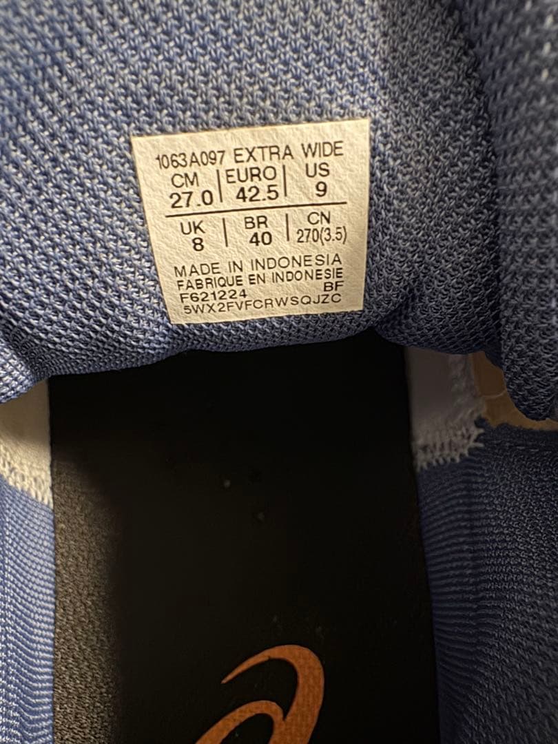 ASICS バスケットボールシューズ ゲルフープエクストラワイド27.0