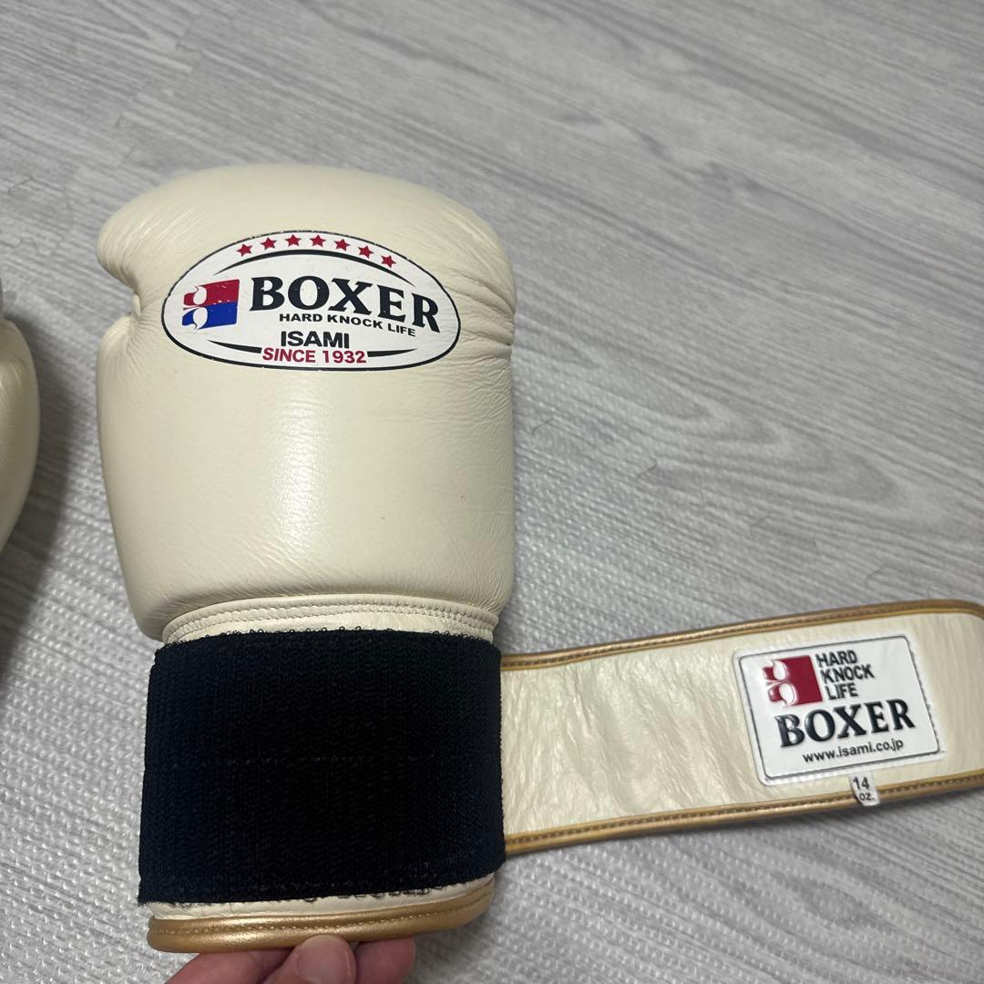 ISAMI BOXER ボクシンググローブ 14oz ホワイト