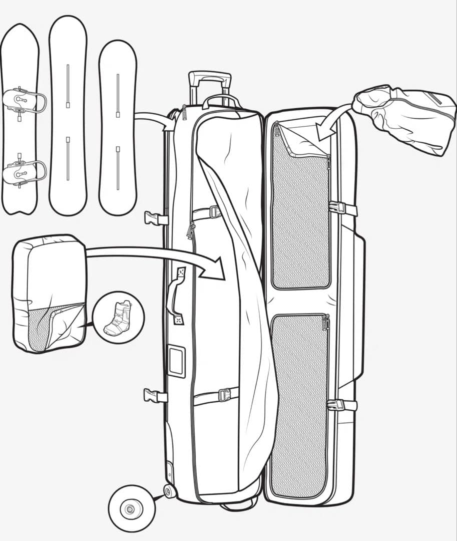 Burton Wheelie Locker 156cm バートン　スノボケース