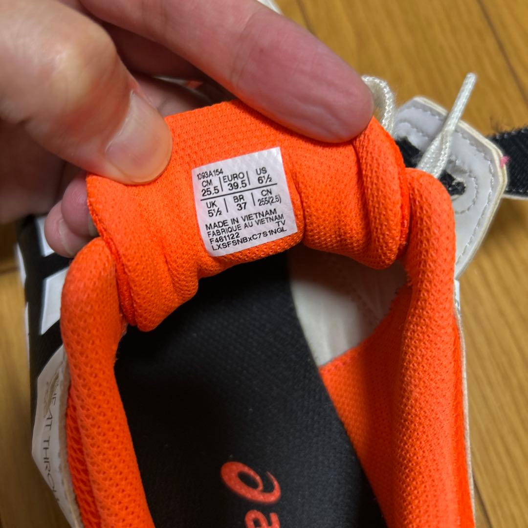 ASICS 陸上競技用シューズ 25.5cm ホワイト/オレンジ